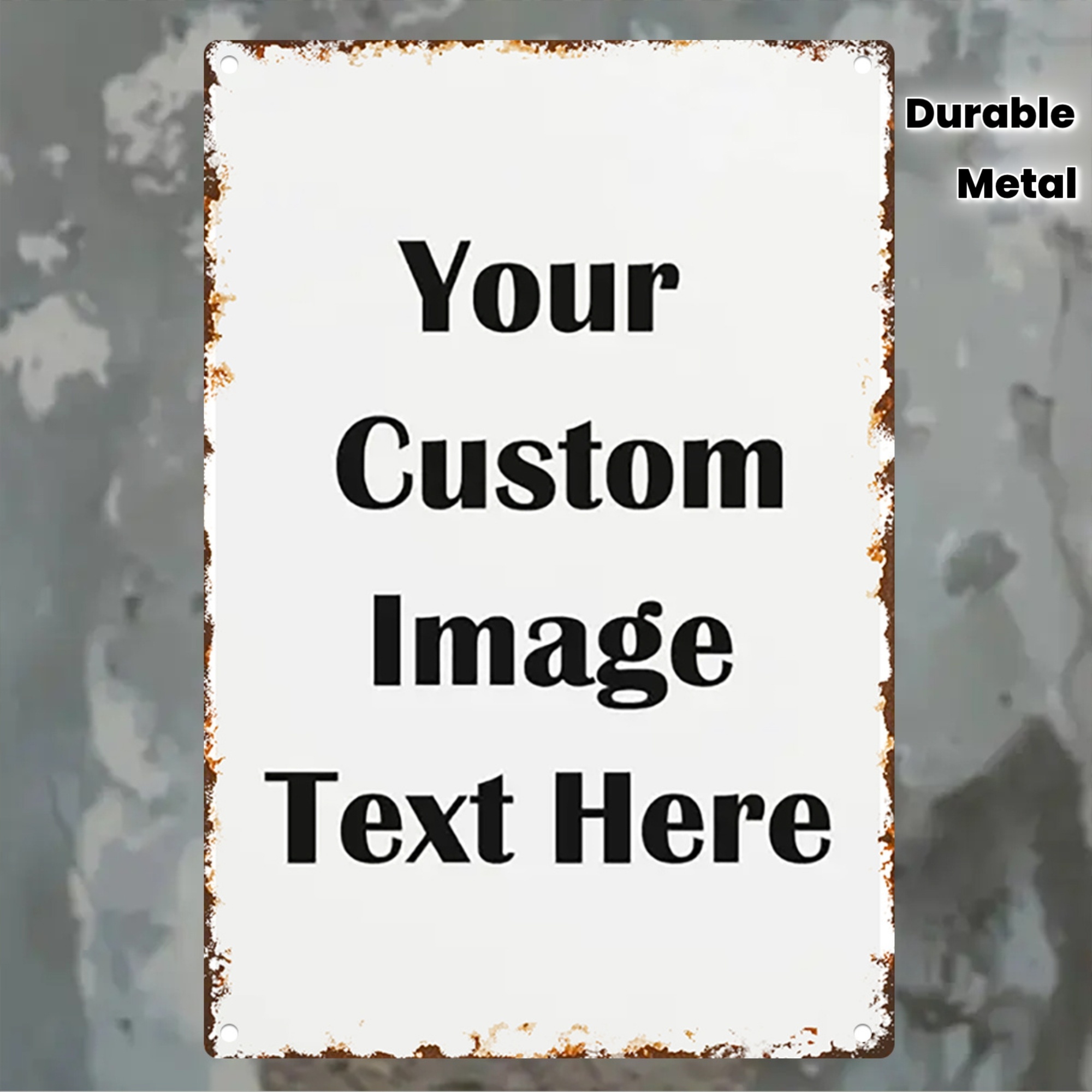 Custom Image/Text Metal Tin Si - Vintage Collectible Plates ulasan dan harga