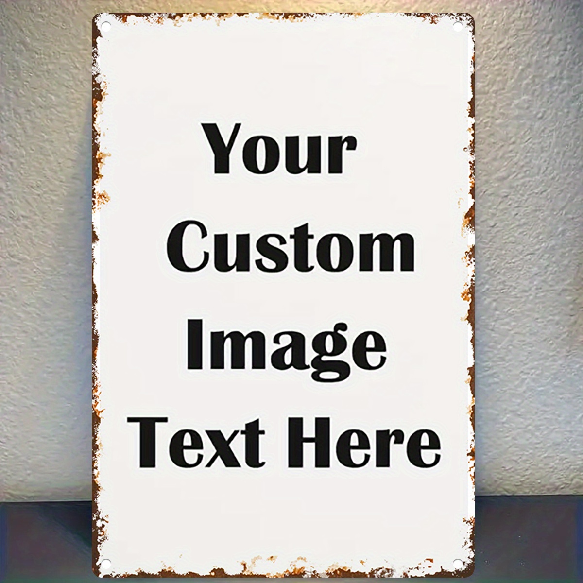 Custom Image/Text Metal Tin Si - Vintage Collectible Plates ulasan dan harga