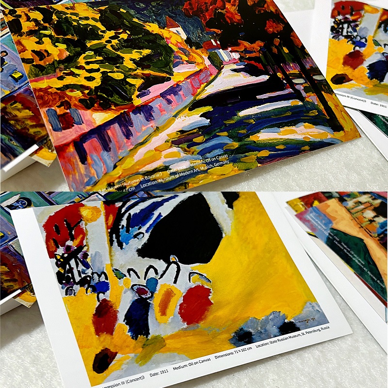 Wassily Kandinsky Art Postcard - Collectible Vintage Greeting Cards ulasan dan harga