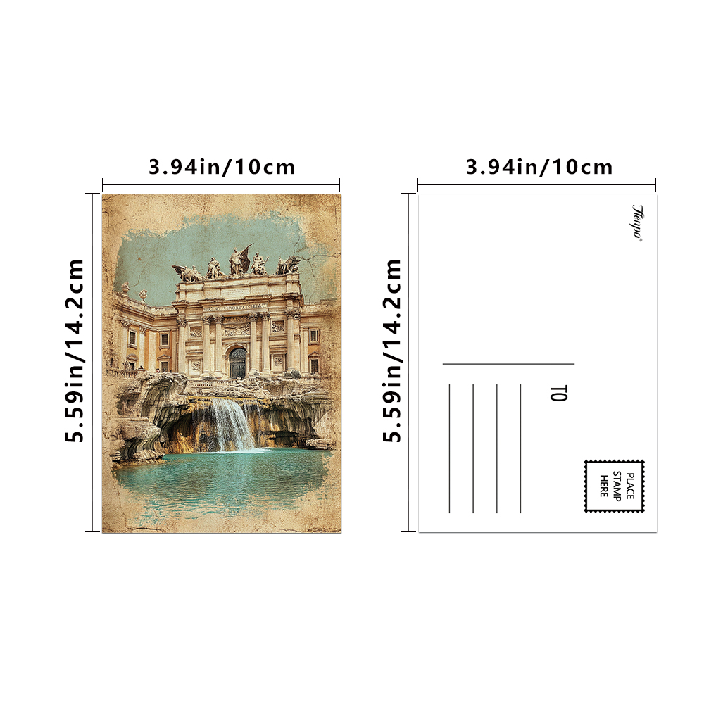 32pcs Vintage European Landmar - Collectible Vintage Greeting Cards ulasan dan harga