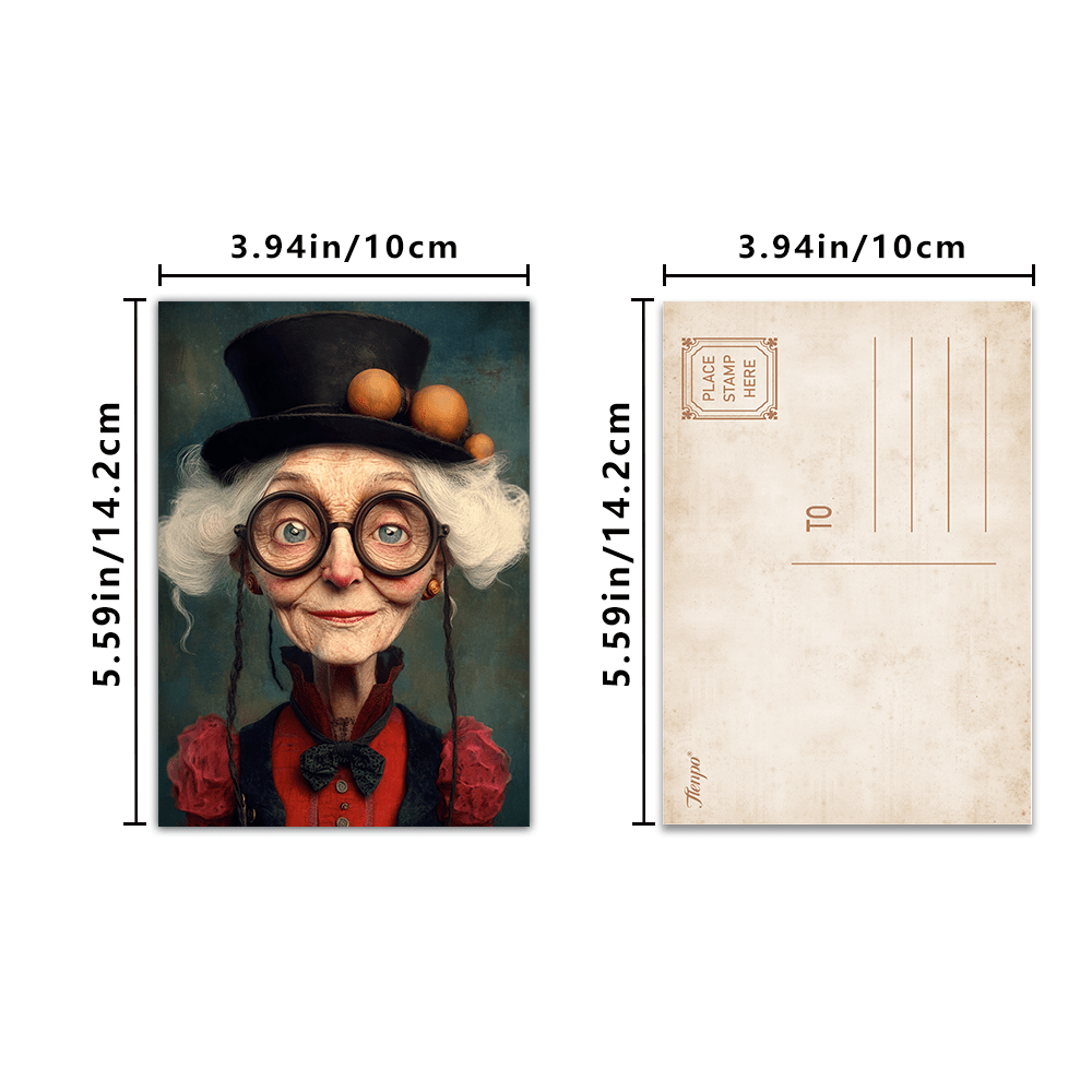 32pcs, vintage cute elderly, p - Collectible Vintage Greeting Cards ulasan dan harga
