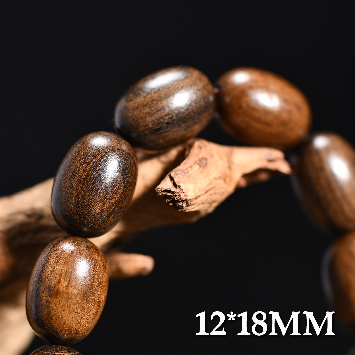 Vintage Ebony Wood Barrel Bead - Vintage Collectible Jewelry ulasan dan harga