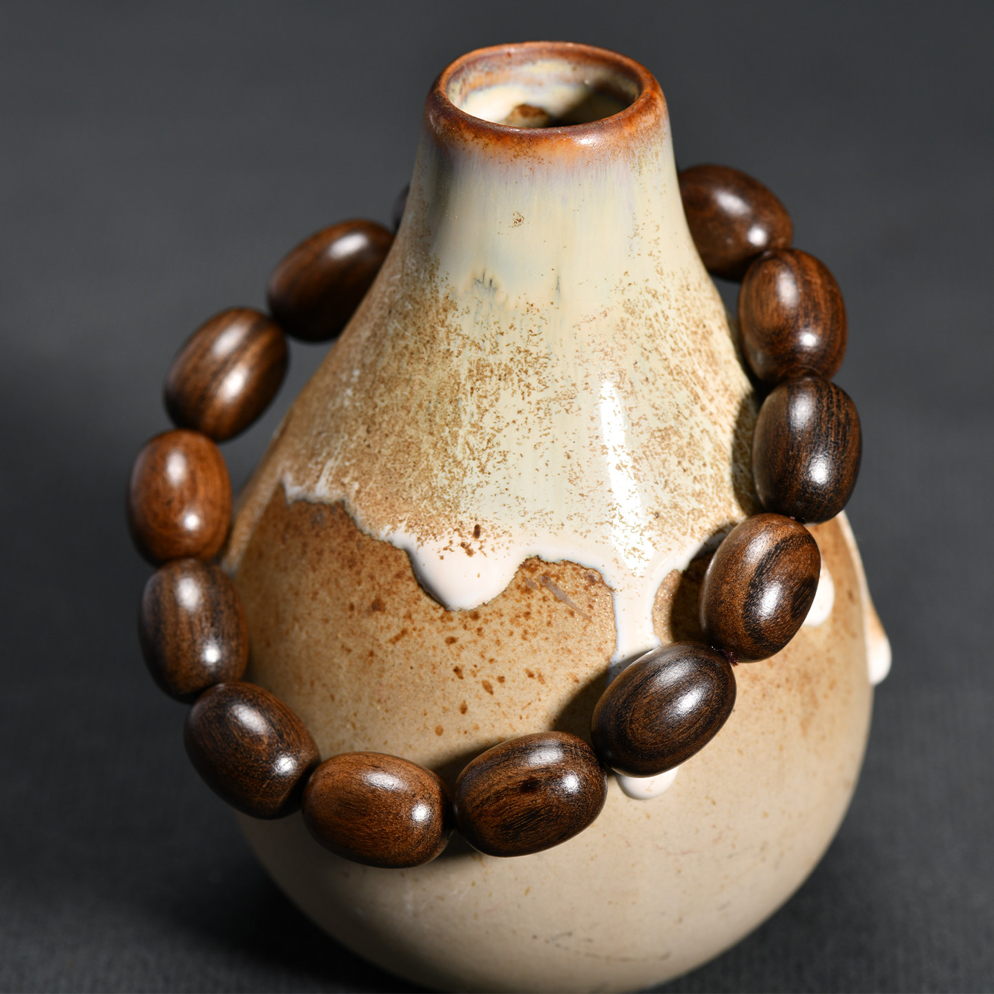 Vintage Ebony Wood Barrel Bead - Vintage Collectible Jewelry ulasan dan harga
