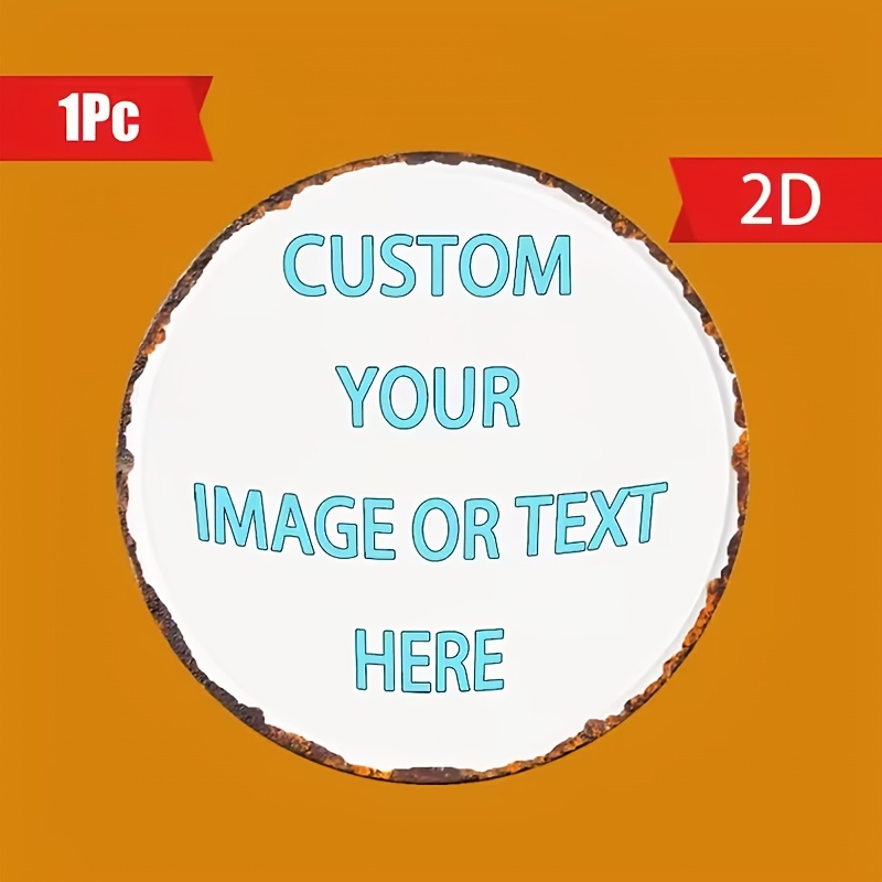 Custom Round Metal Tin Sign, P - Vintage Collectible Plates ulasan dan harga