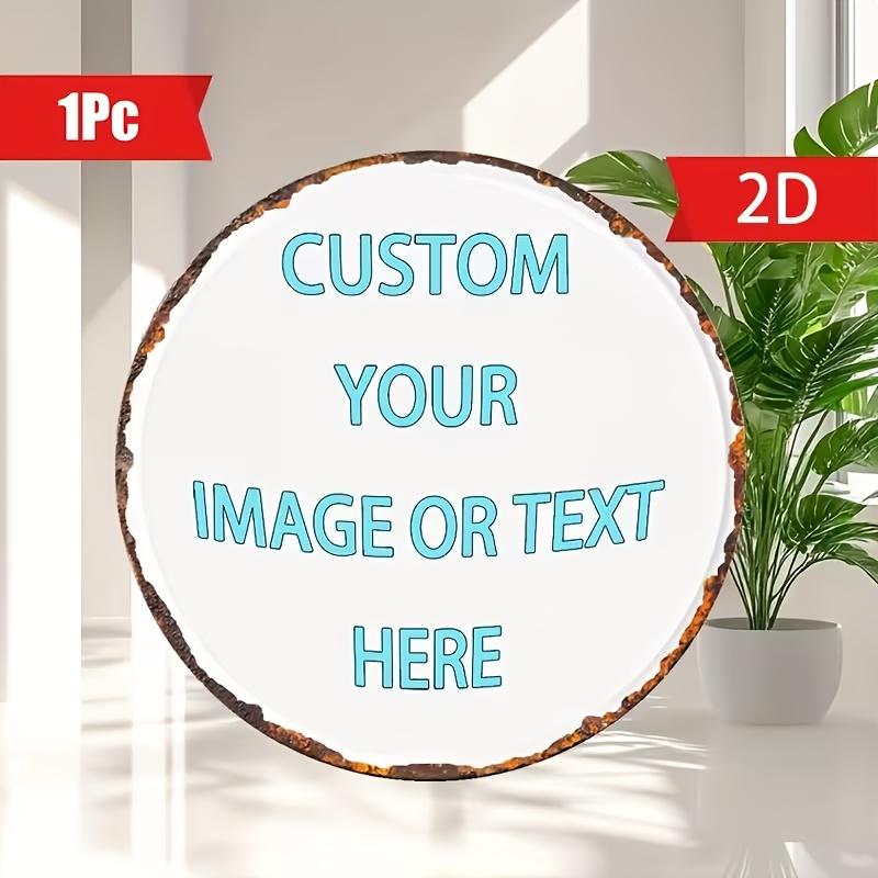 Custom Round Metal Tin Sign, P - Vintage Collectible Plates ulasan dan harga